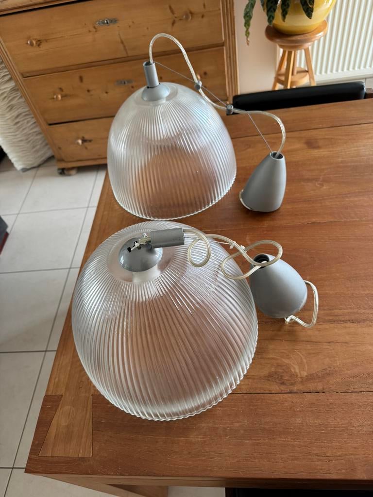 2 suspensions en verre, Enlèvement, Utilisé, Verre