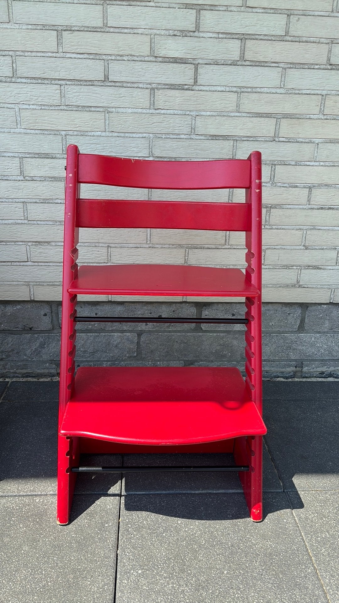 Tripp trapp rood, Kinderen en Baby's, Kinderstoelen, Ophalen, Gebruikt