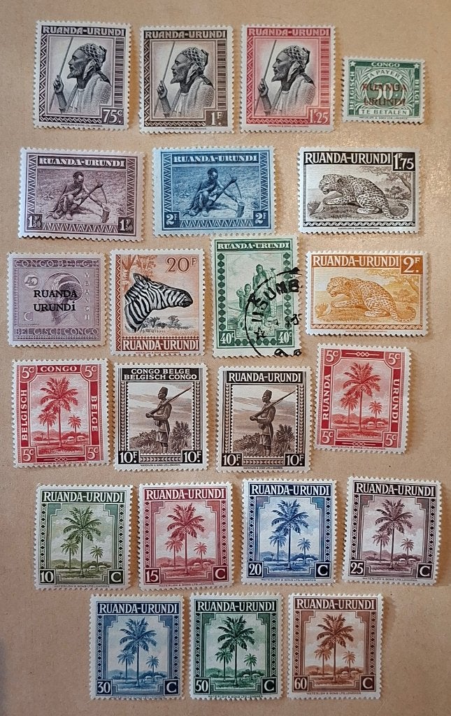 Timbres rares Congo Belge Ruanda - Urundi 8, Envoi