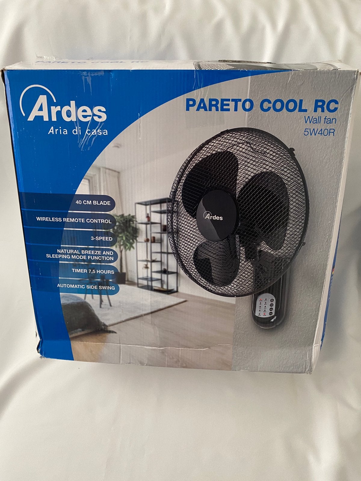 Ventilateur mural avec 3 pales rotatives,télécommande, Computers en Software, Webcams, Ophalen of Verzenden, Nieuw