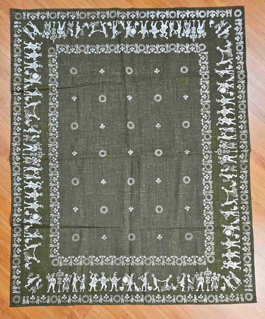 Tafelkleed groen 156/124 cm, Huis en Inrichting, Tafelkleed, Ophalen of Verzenden, Zo goed als nieuw, Groen