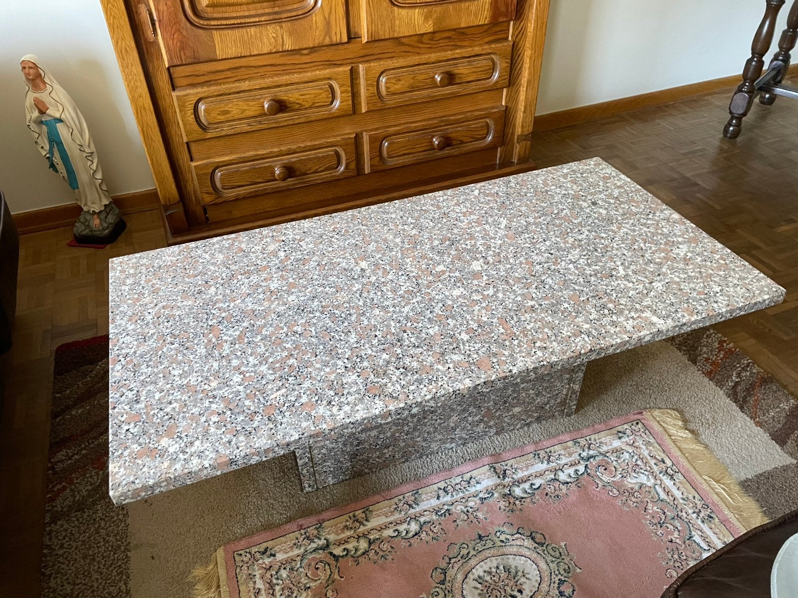 Salon tafel Marmer, Enlèvement