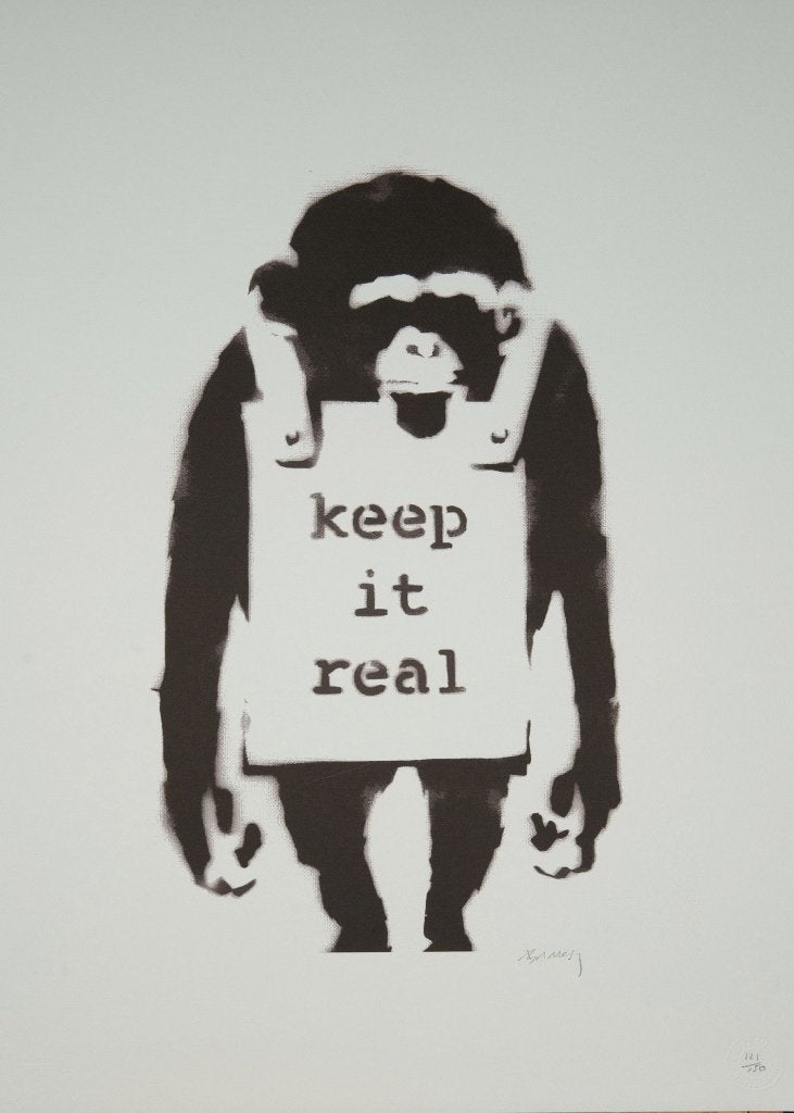 Banksy - keep it real, Ophalen of Verzenden