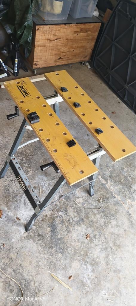 Duro werktafel, Doe-het-zelf en Bouw, Ophalen, Gebruikt, Minder dan 70 cm, Inklapbaar