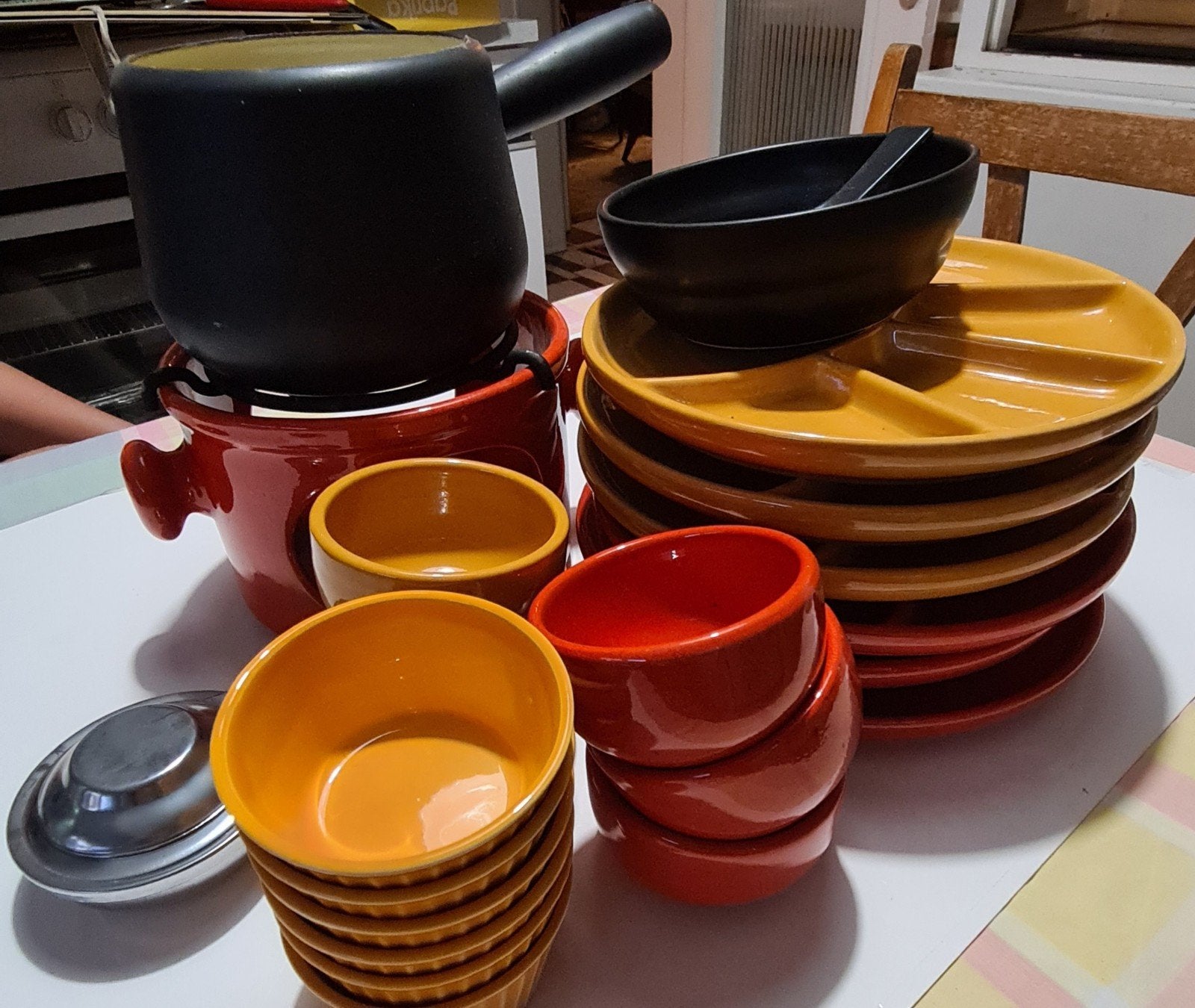 Fondueset, Ophalen