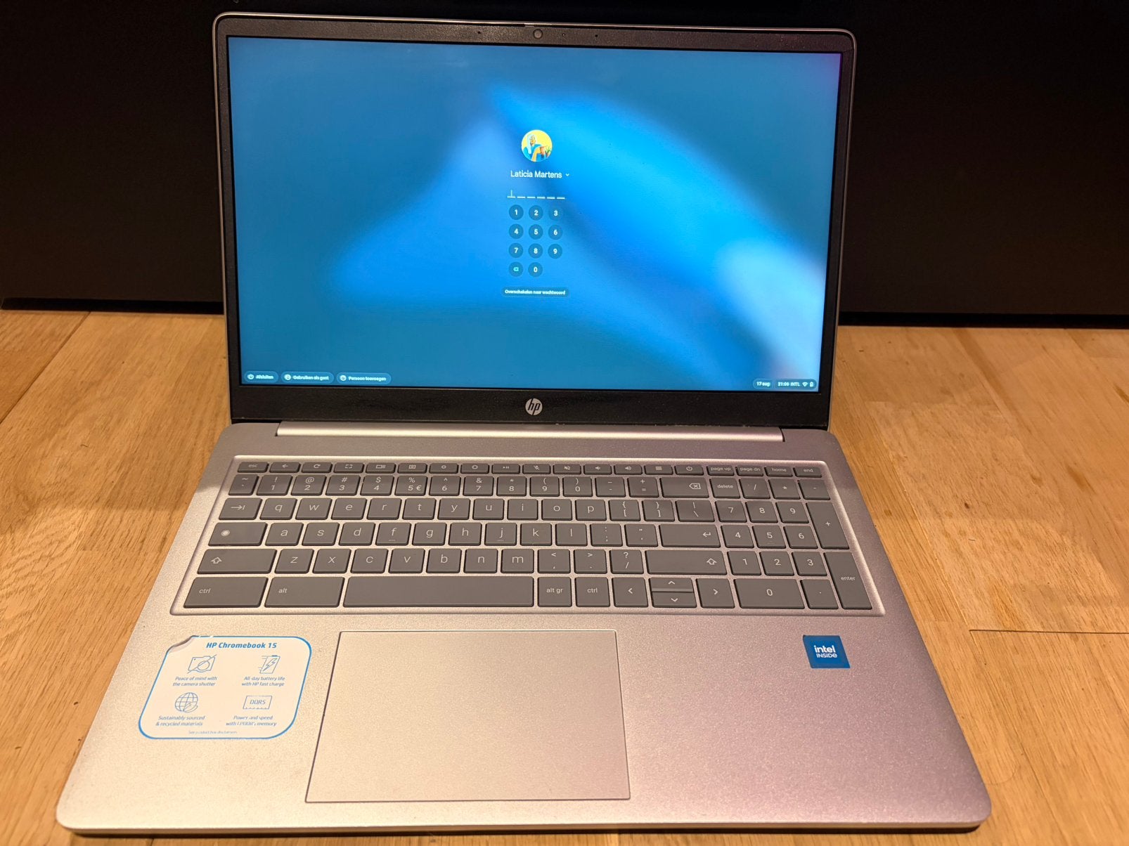 HP Chromebook 15.6 15a-nb0915nd, Enlèvement, Comme neuf
