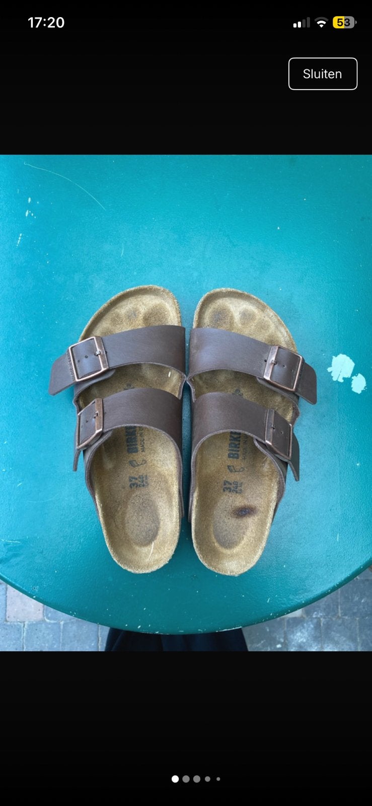 Bruine Arizona Birckenstocks, maat 37, amper gedragen, Enlèvement ou Envoi, Comme neuf