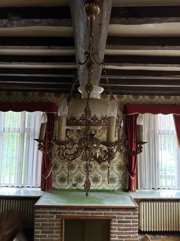 Allerlei luster, Huis en Inrichting, Lampen | Kroonluchters, Ophalen, Zo goed als nieuw, Glas