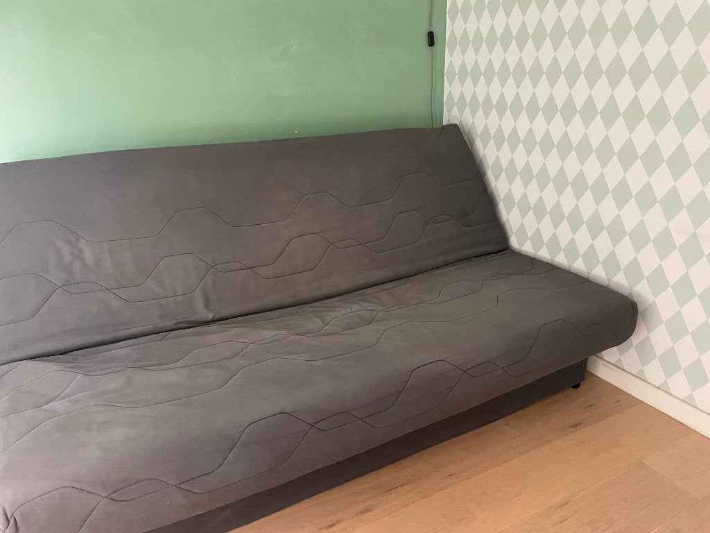 Slaapbank, Ophalen, Gebruikt, Blauw, 190 cm of minder