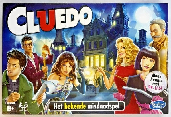 Jeu de plateau Hasbro Gaming Cluedo Crime, jeu de plateau co, 1 ou 2 joueurs, Envoi, Comme neuf, Hasbro