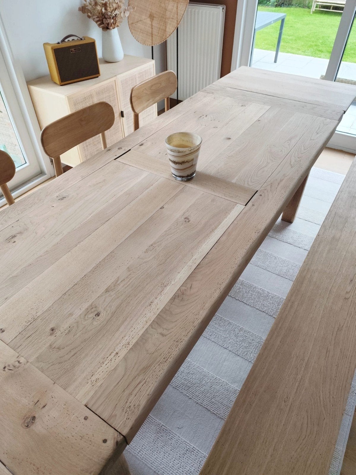 Grande table de ferme en chêne massif, Maison & Meubles, Tables | Tables à manger, Enlèvement, Utilisé, 50 à 100 cm, Chêne