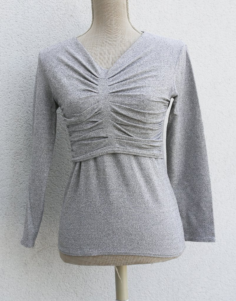 Grijze blouse maat M, Maat 38/40 (M), Ophalen of Verzenden, Tehen, Grijs
