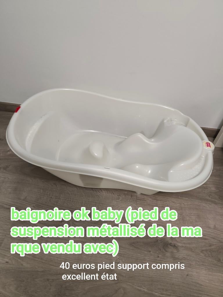 Baignoire Ok baby avec pied métallisé, Enfants & Bébés, Bains & Soins, Neuf, Autres marques, Enlèvement, Standard