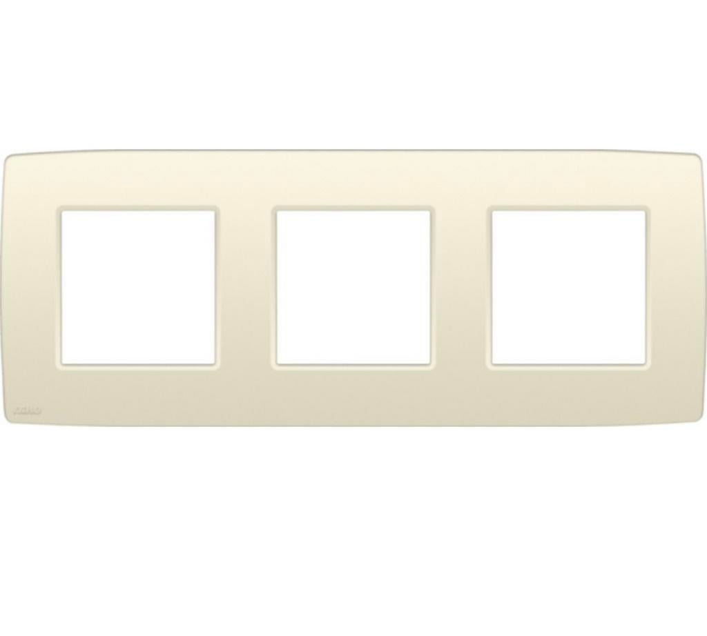 Drievoudige horizontale afdekplaat 71MM Niko cream, Ophalen of Verzenden, Nieuw
