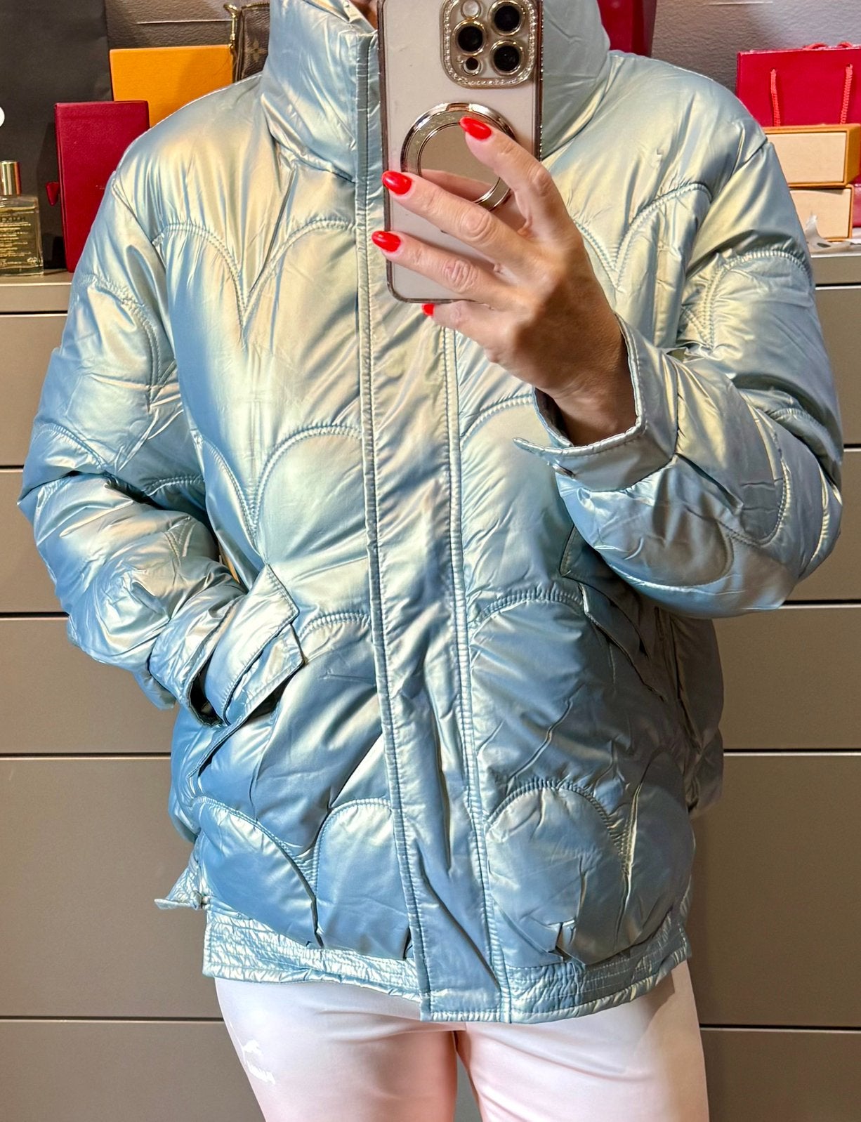 Nieuw 130€ Diab'less donsjack blauw metaal M ok L, Ophalen of Verzenden, Nieuw, Blauw