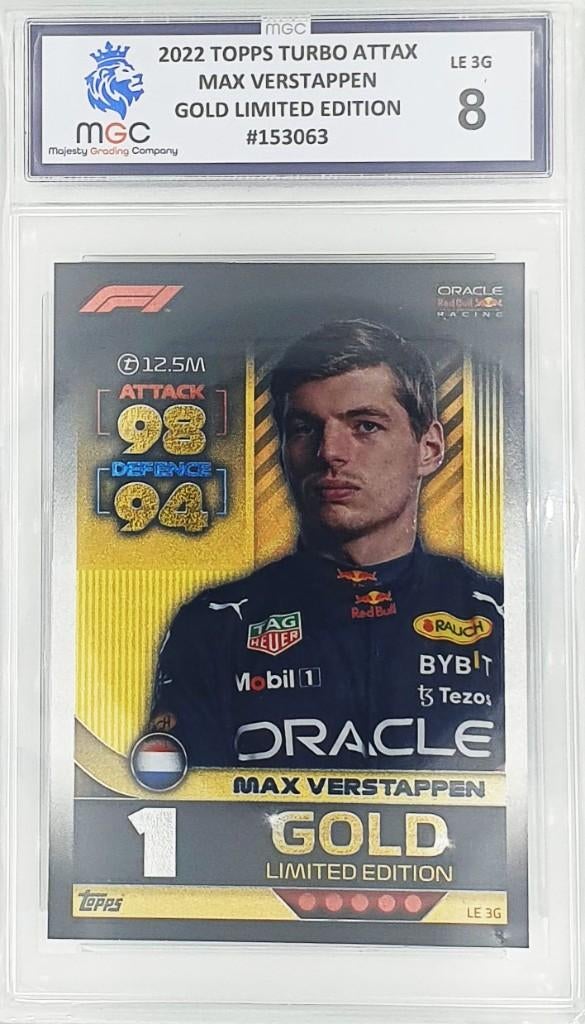 2022 F1 Topps Turbo Attax - Max Verstappen - Gold Limited Ed, Envoi, Neuf, ForTwo