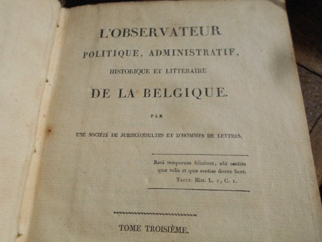 1815 l'observateur, bruxelles, Gelezen, Observateur, 19e eeuw, Europa