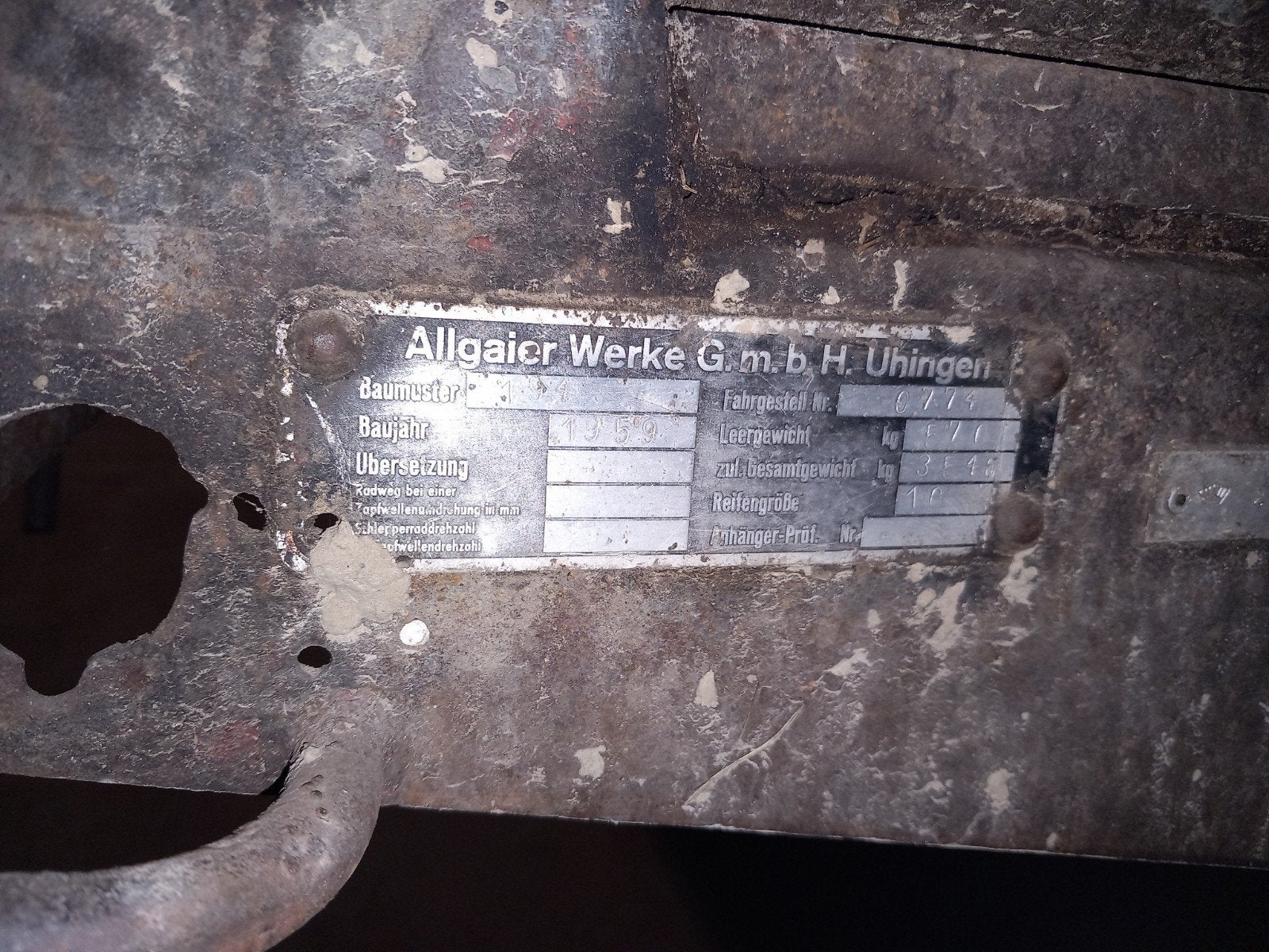 Landbouwkar Allgaier Werke, Ophalen