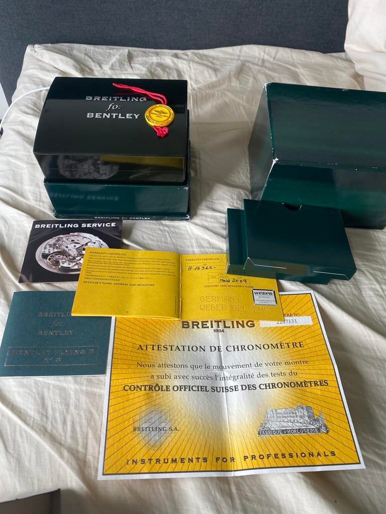 Breitlig flying b, Handtassen en Accessoires, Horloges | Heren, Ophalen, Leer, Staal, Breitling