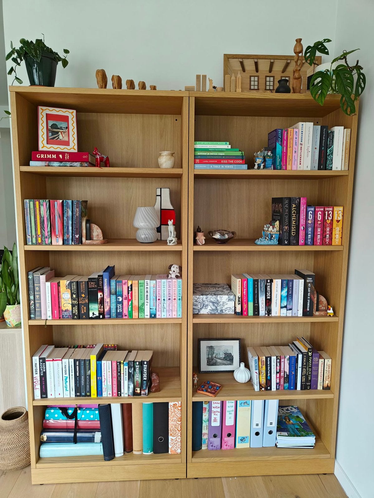 Bibliothèque en placage de chêne Ikea Tonstad, Maison & Meubles, Enlèvement, Comme neuf