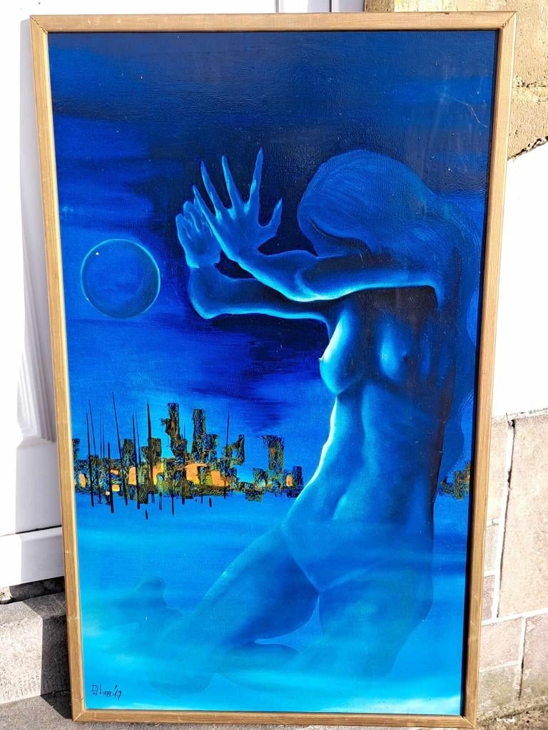 huile sur panneau femme nue signe pol liard, Enlèvement