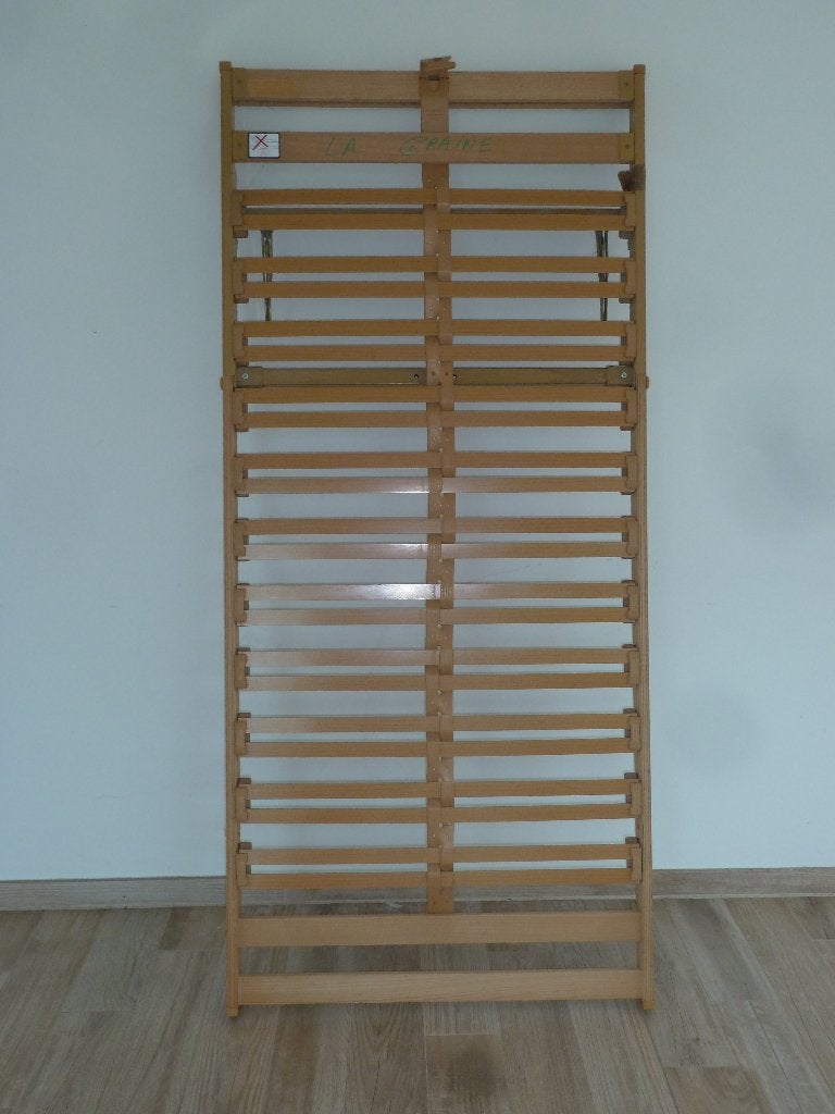 Sommier 1 personne, Ophalen, 90 cm, Eenpersoons, Beige