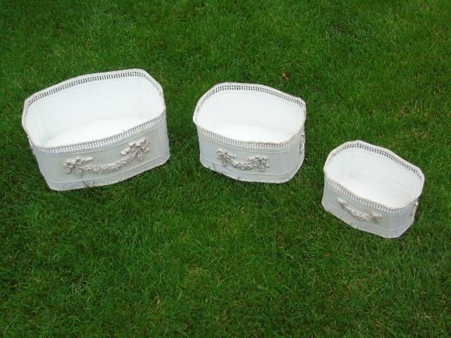 plantenbak + bloemmotieven, set van 3 stuks!, Minder dan 30 cm, Minder dan 60 cm, Nieuw, Ophalen of Verzenden