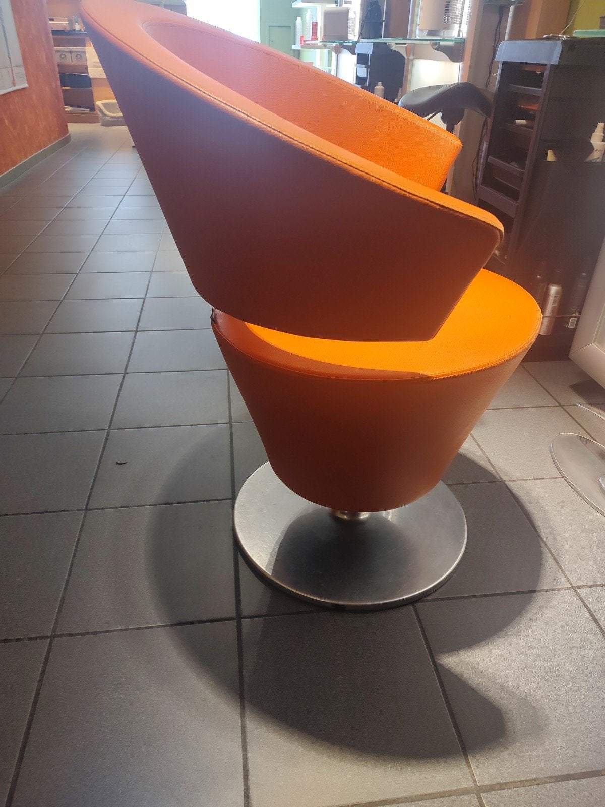 kapperstoelen, oranje, zonder pomp, Ophalen