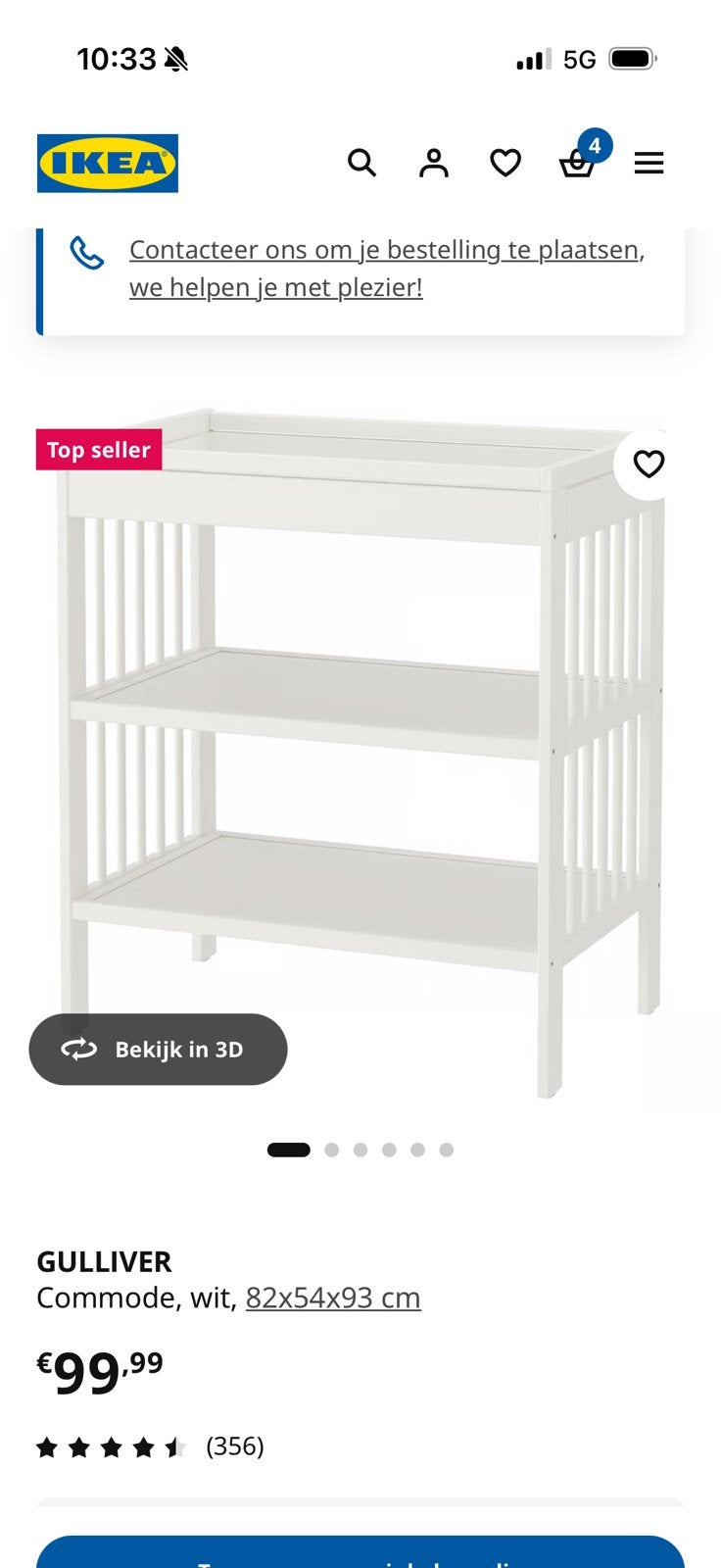 Verzorgingstafel Ikea, Ophalen, Zo goed als nieuw