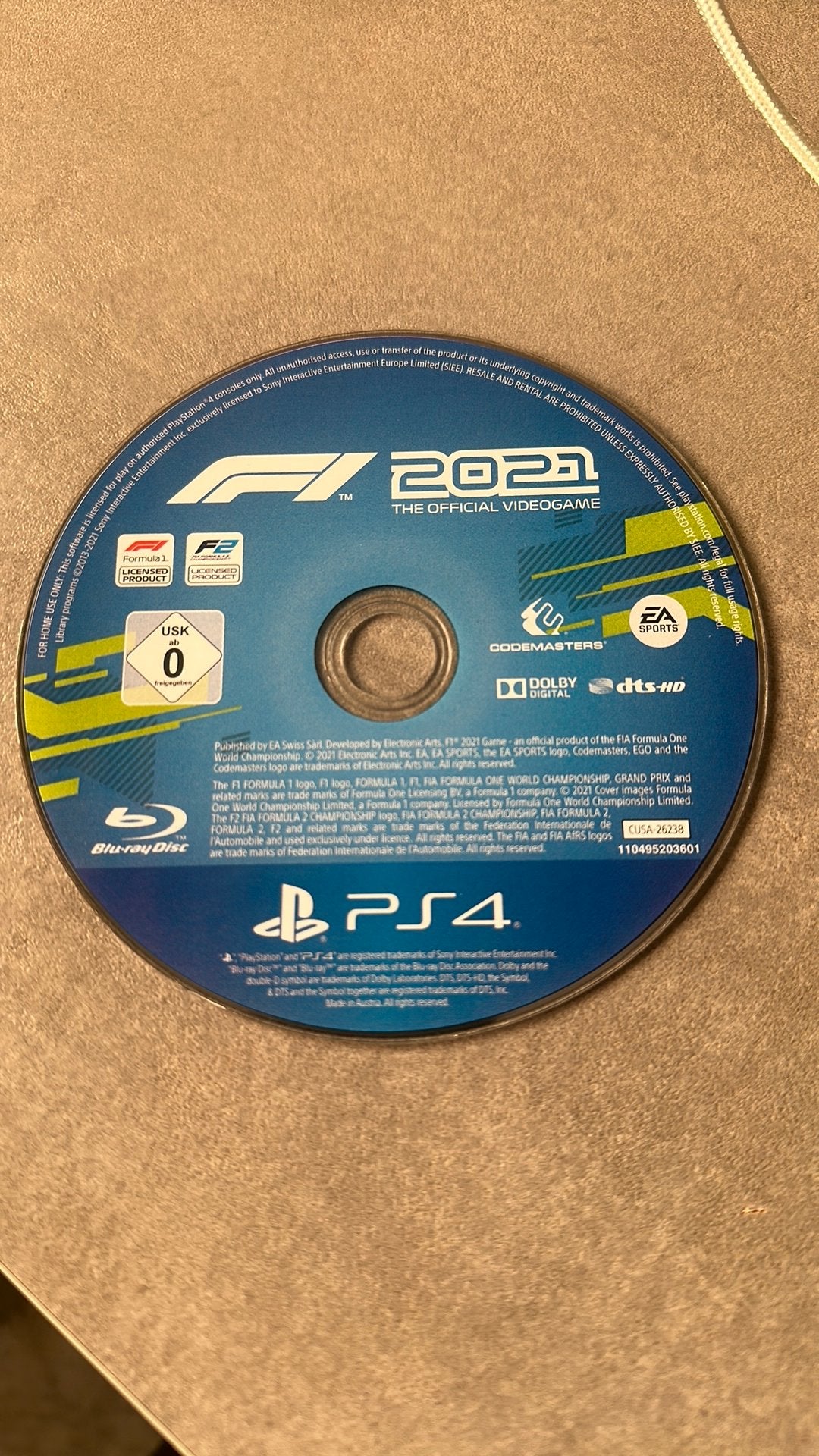 Jeu de formule pour PS 4 et 5, Online, 2 joueurs, Virtual Reality, Comme neuf