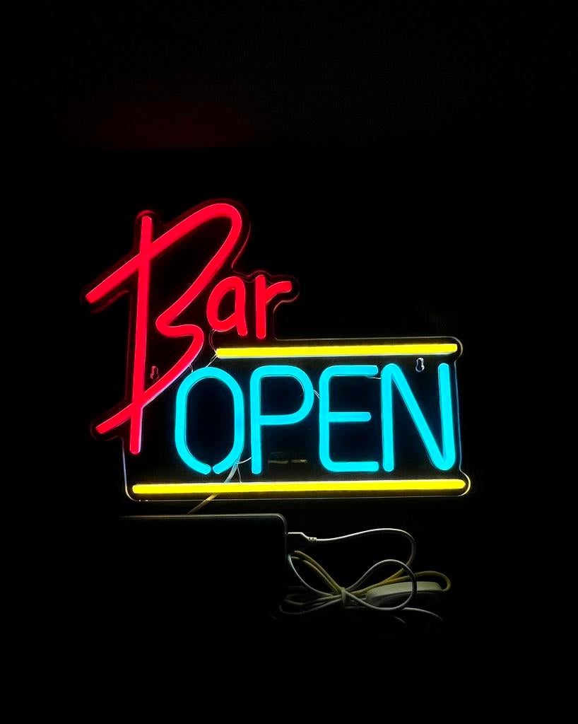 Lampe au néon BAR OPEN, Enlèvement ou Envoi, Neuf, Table lumineuse ou lampe (néon)