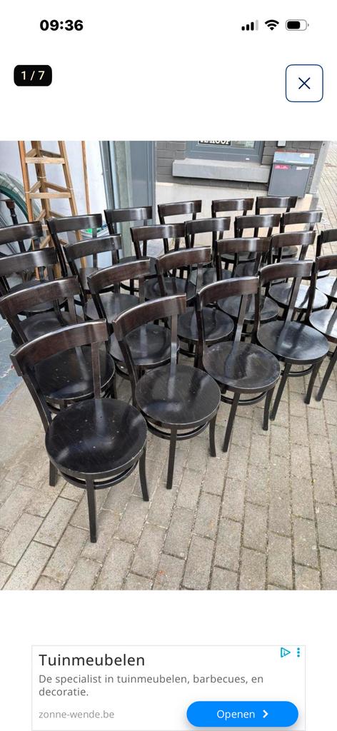10 chaises Bauman, Maison & Meubles, Chaises, Baumann, Brun, Enlèvement, Bois