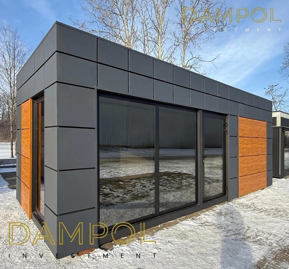 Moderne tuinstudio — klaar voor wooncontainer