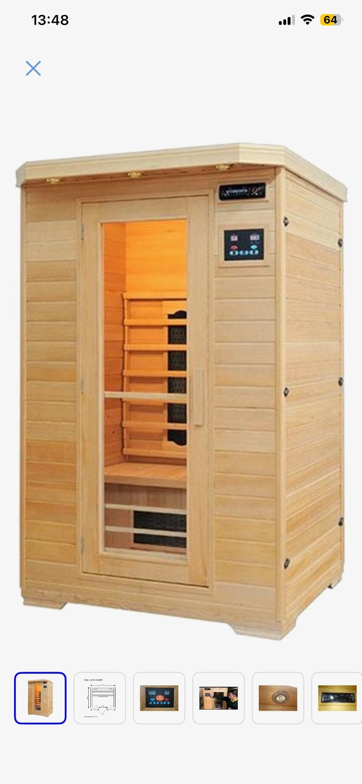 Sauna Nieuw 2persoon, Enlèvement ou Envoi, Comme neuf, Infrarouge, Sauna complet