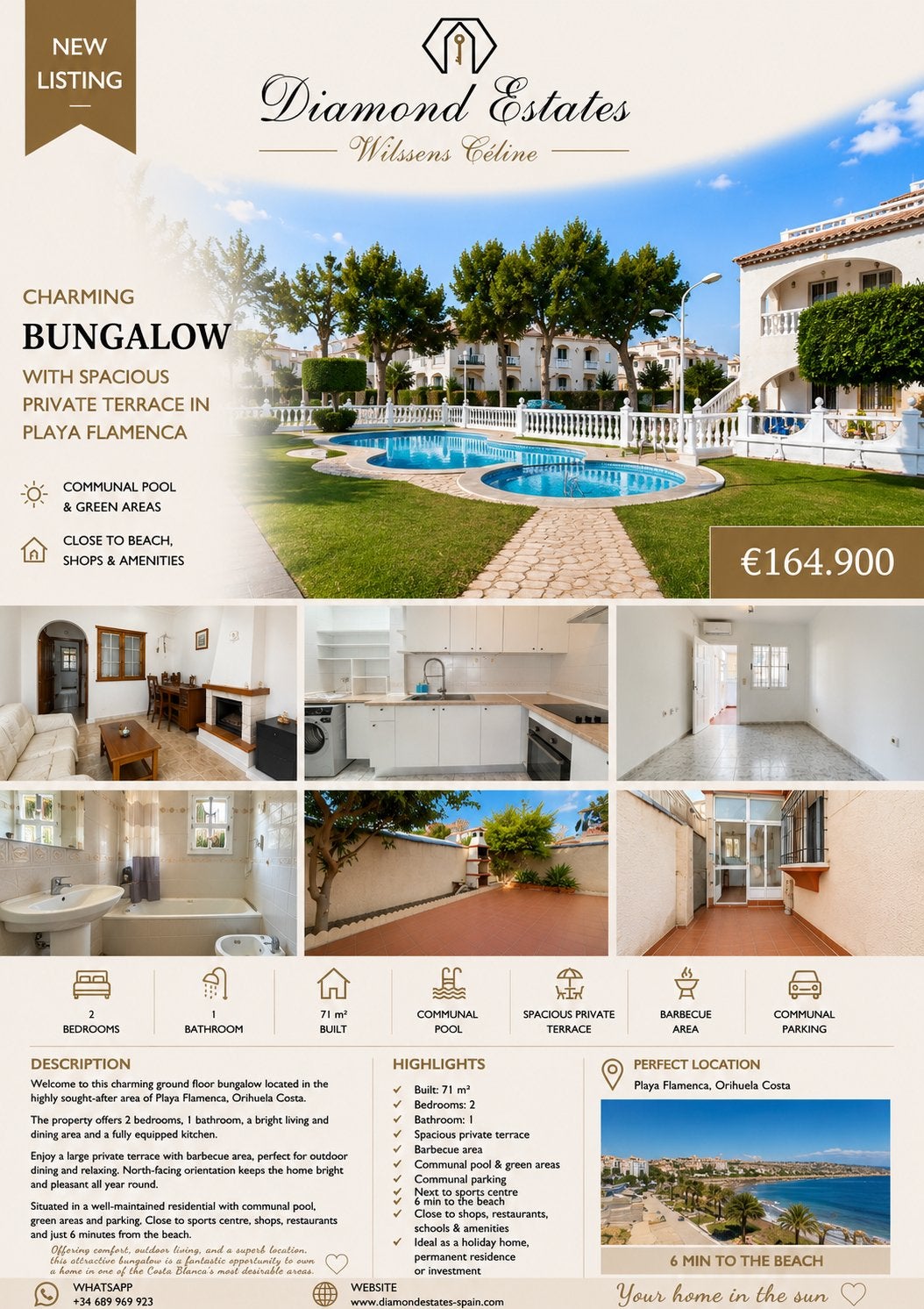 Gelijkvloers appartement in orihuela costa