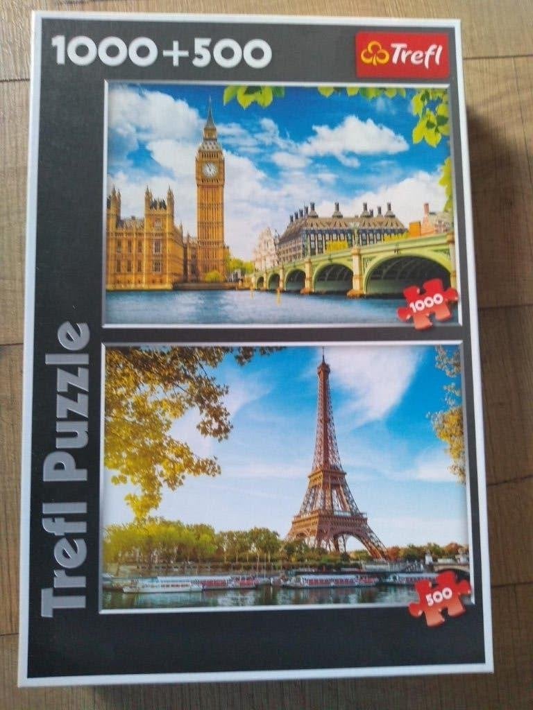 duo puzzel Trefl 500 en 1000 stukjes, Hobby en Vrije tijd, Ophalen of Verzenden, 500 t/m 1500 stukjes, Zo goed als nieuw, Legpuzzel