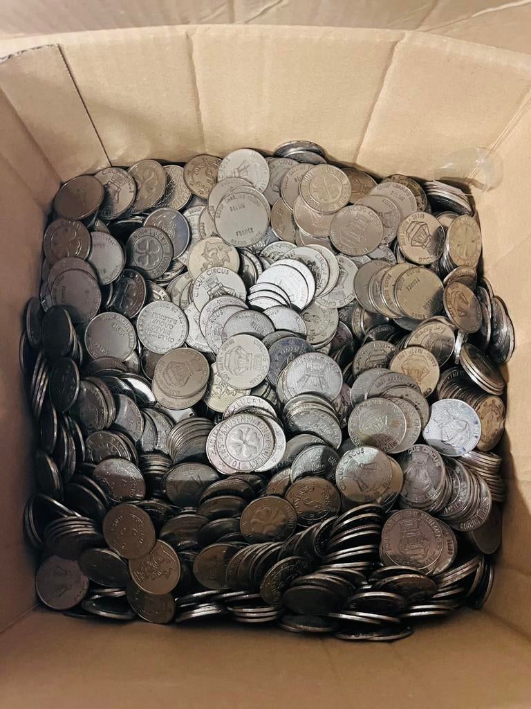 7.000 jetons pouce pieces / cascade foraine, Timbres & Monnaies, Monnaies & Billets de banque | Collections, Enlèvement