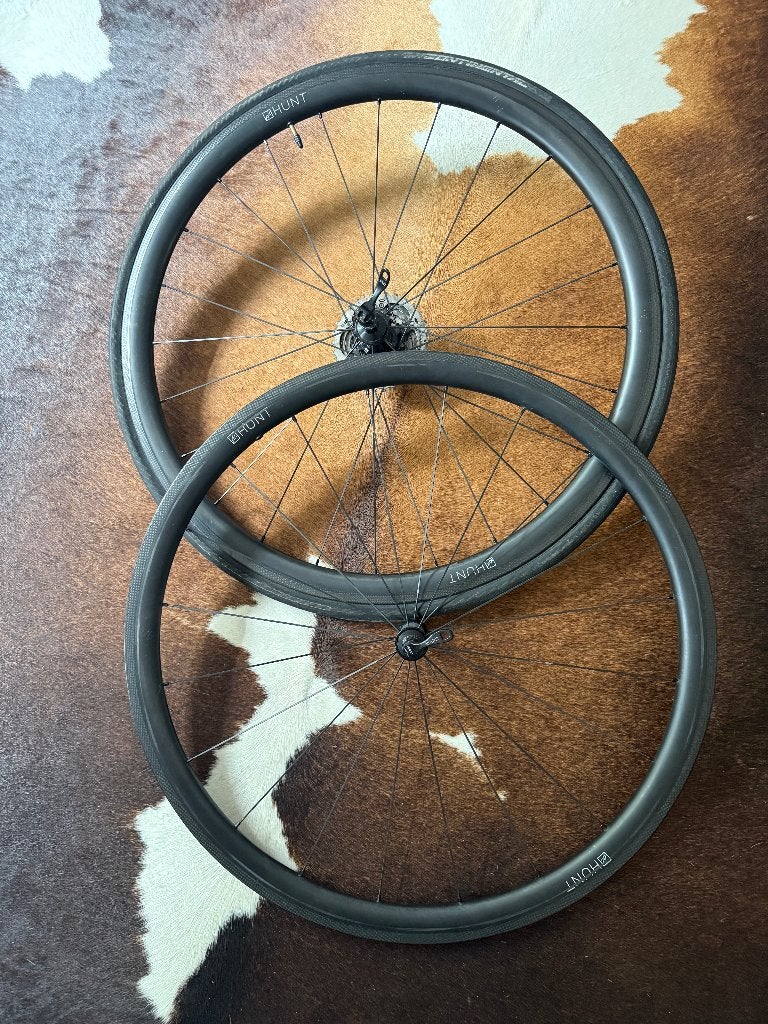 Paire de roue carbone de la marque Hunt, Vélos & Vélomoteurs, Hunt, Enlèvement, Utilisé, Carbone