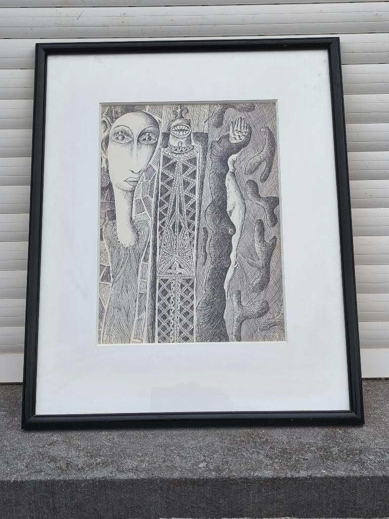 Dessin signe Armand simon, Enlèvement ou Envoi