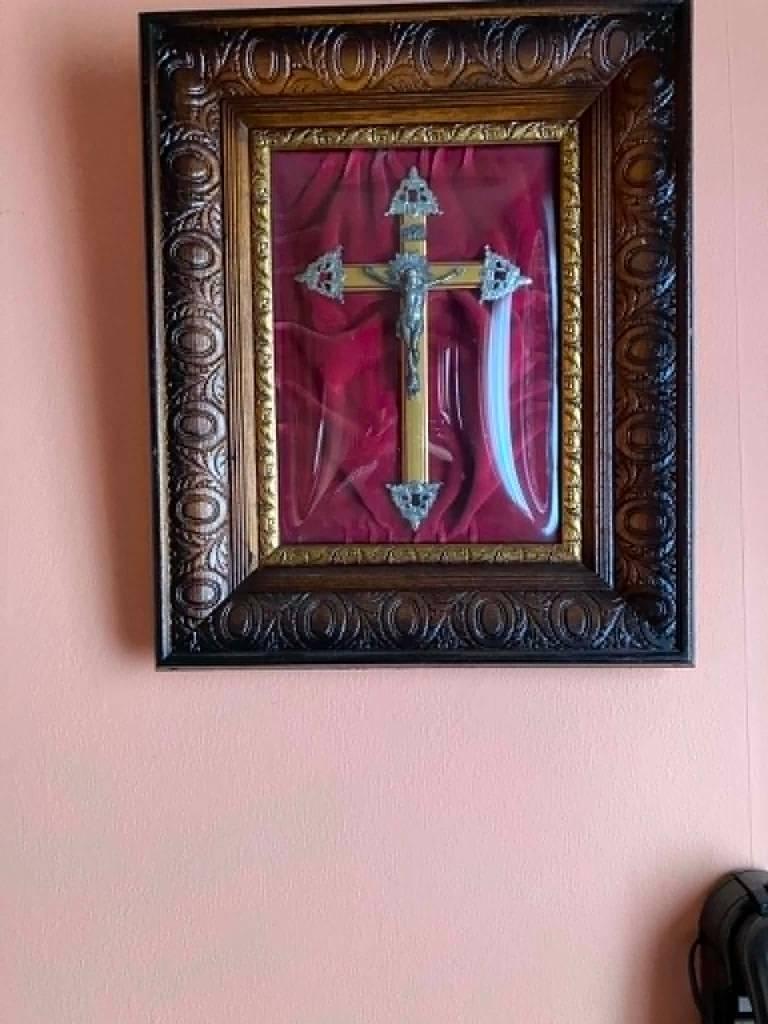 christus kruis in kader, Antiek en Kunst, Ophalen