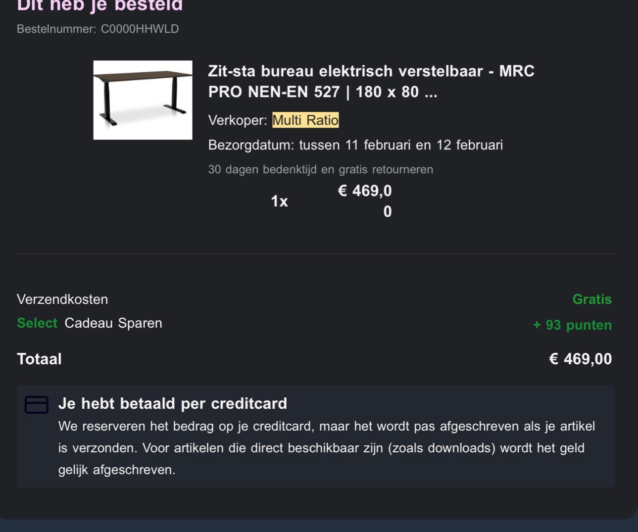 🪵 EIKENHOUTEN HOOGTEVERSTELBAAR BUREAU // Zit-sta, Ophalen, Zo goed als nieuw
