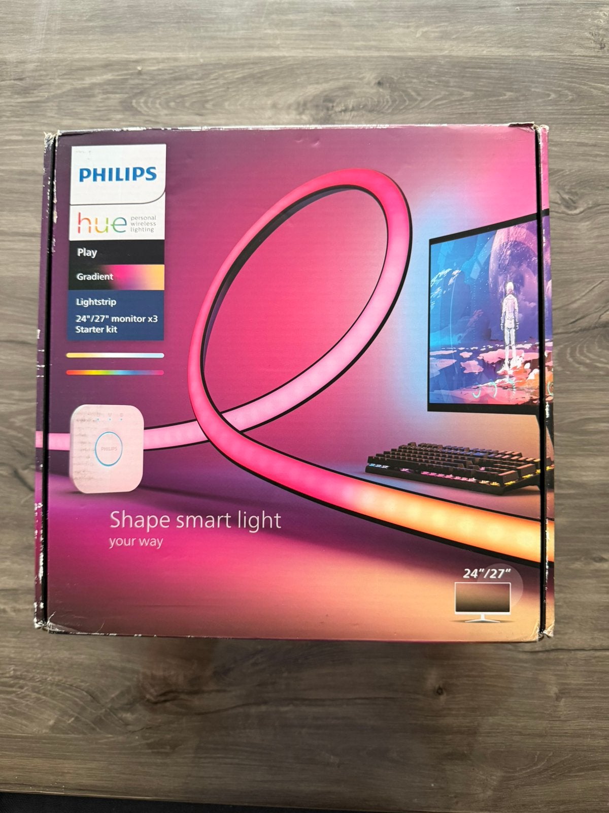 Philips hue play gradient 3x 24/27 pouce, Ophalen of Verzenden, Nieuw