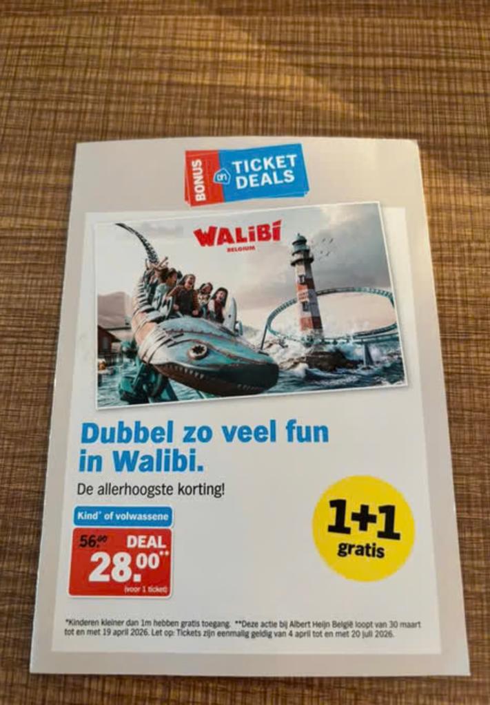Ticket walibi entree 28€