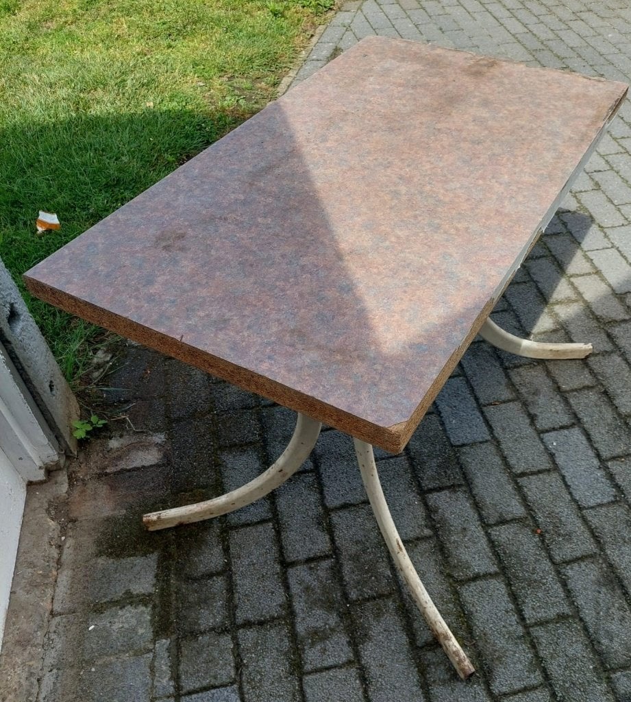 inklap tafeltje, Tuin en Terras, Ophalen, Gebruikt, Hout