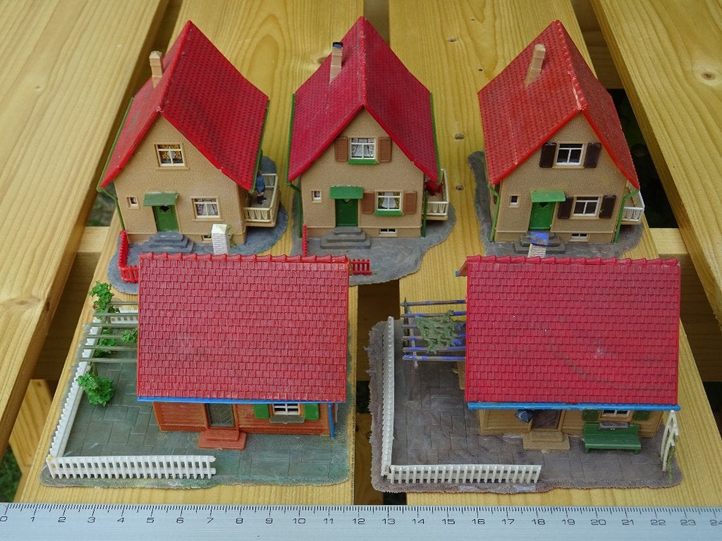Lot de maisons à l'échelle HO, Enlèvement ou Envoi, Utilisé, Pont, Tunnel ou Bâtiment