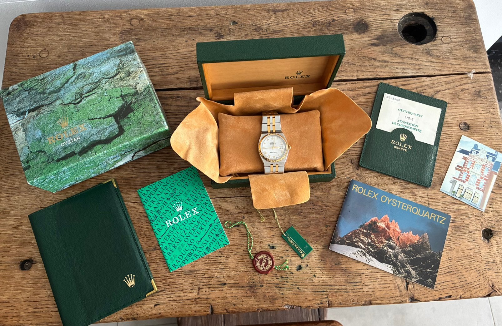 Rolex Datejust bicolore Oysterquartz 17013, Handtassen en Accessoires, Horloges | Heren, Ophalen, Polshorloge, Zo goed als nieuw