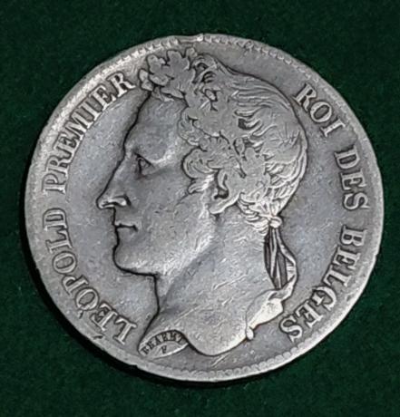 België. Leopold I. 5 Francs 1832 Pos. A, Enlèvement ou Envoi, Monnaie en vrac, Argent, Argent