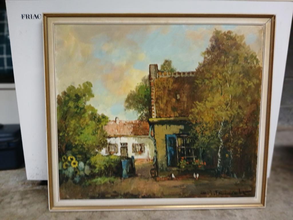 Schilderij op doek van Henri Joseph Pauwels, Ophalen