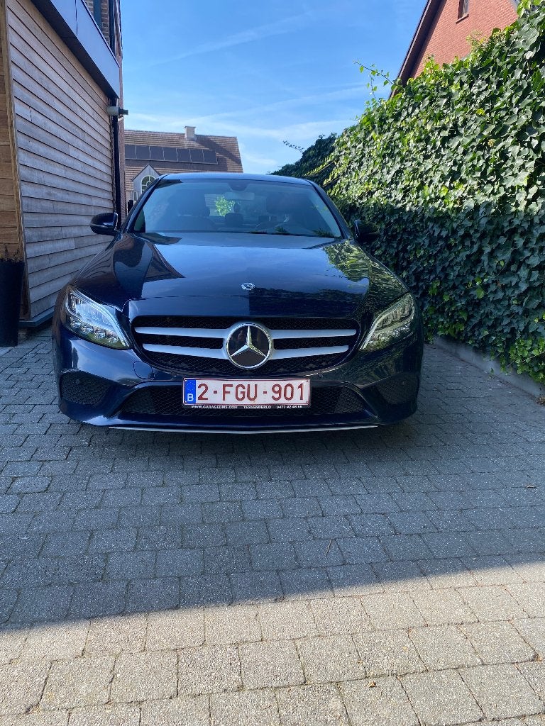 Mercedes Benz C 200 d, Auto's, Dealer onderhouden, Zwart, Blauw, Leder