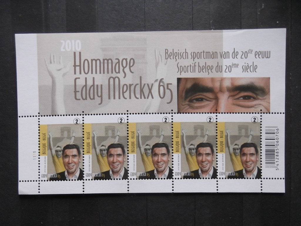 F 4045 Eddy Merckx MNH, Postzegels en Munten, Ophalen of Verzenden, Postfris, Frankeerzegel, Sport